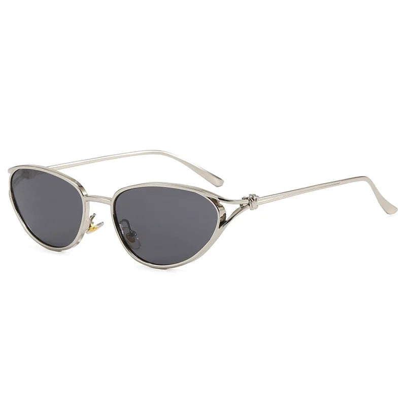 JNPCXI New Retro Metal Cat Eye Sunglasses Women Fashion Gradient Shades UV400