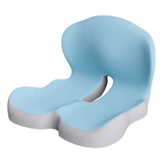 Blue2 Memory Foam L-Shaped Work Office Chair Cushion Lumbar Support Car Seat