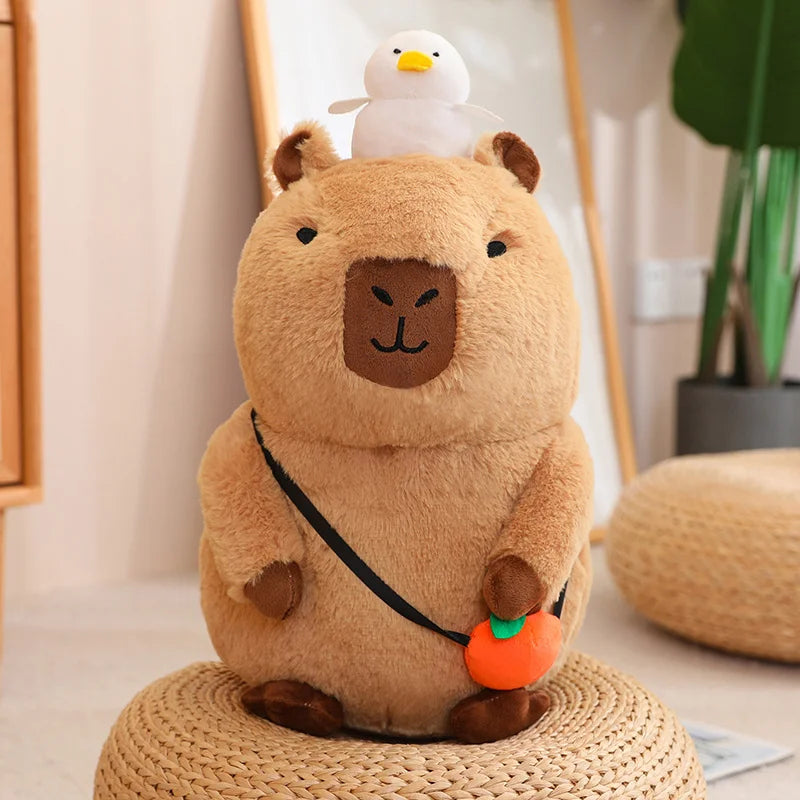 Vocal and Spit Bubbles Cute Sitting And Lieing capybara Plush Toys Cartoon Doll Soft Stuffed Children's Gift Home Decoration