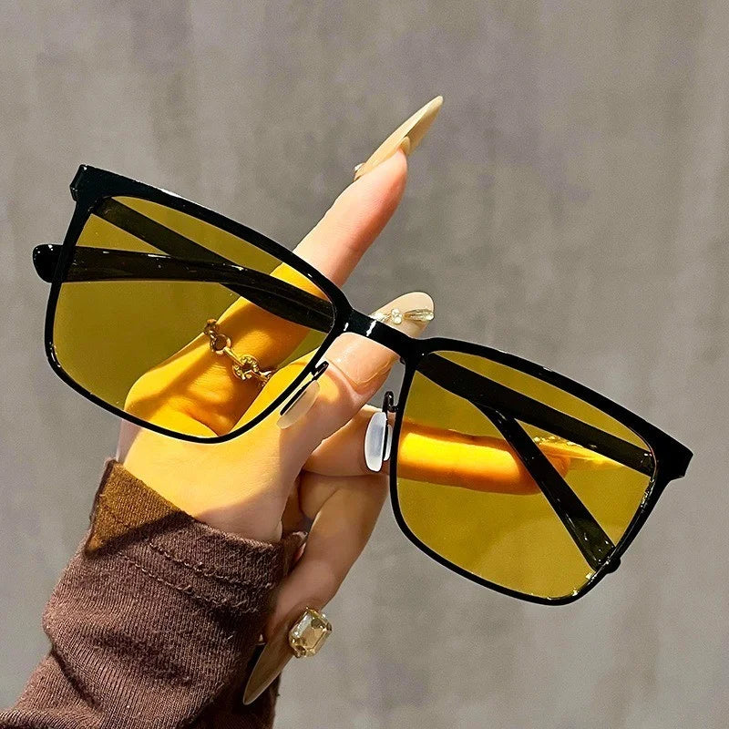 2PCS Fashion Photochromic Polarized Sunglasses for Men and Women Anti Glare Driving Sun Glasses Change Color Fishing Eyewear