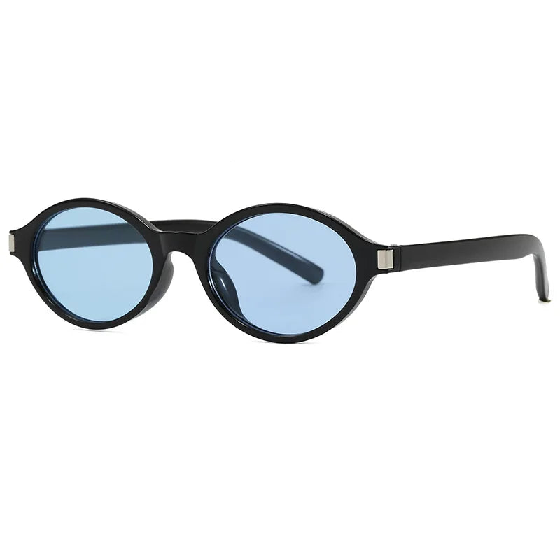 JNPCXI New Fashion Small Oval Sunglasses Women Shades UV400 Retro Punk Men Red Sun Glasses