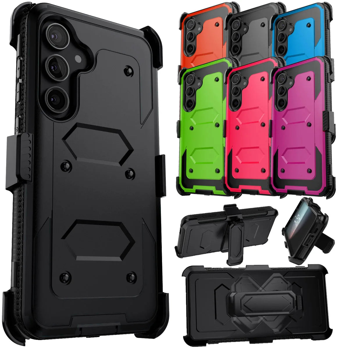 Samsung Galaxy S24/S24+/S24 Ultra/S24 FE Rugged Shockproof Heavy Duty Phone Case