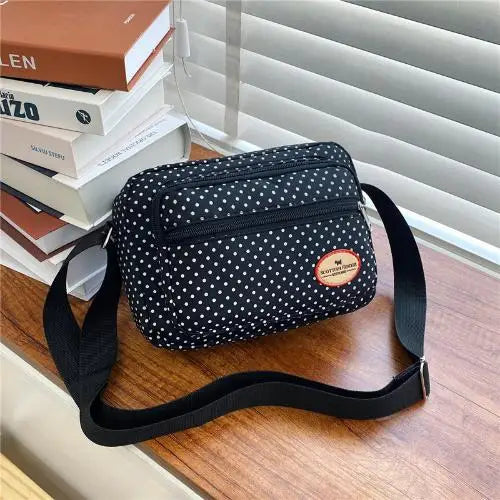 Large Capacity Female Nylon Flower ColorCloth Bag, Single Shoulder Crossbody Bag