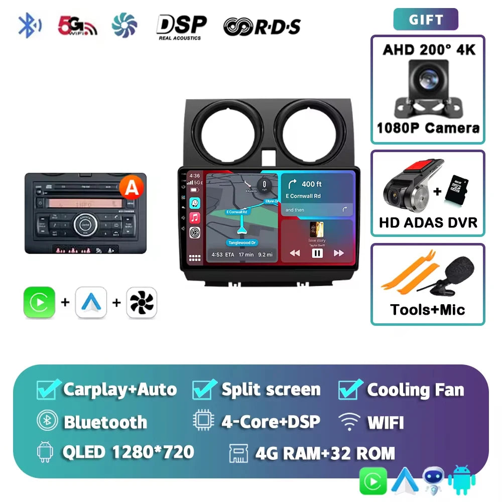 Android 15 Car Radio For Nissan Qashqai J10 2005 2006 2008 2010 2012 2014 2015 Wireless Android Auto Carplay Multimedia Player 2
