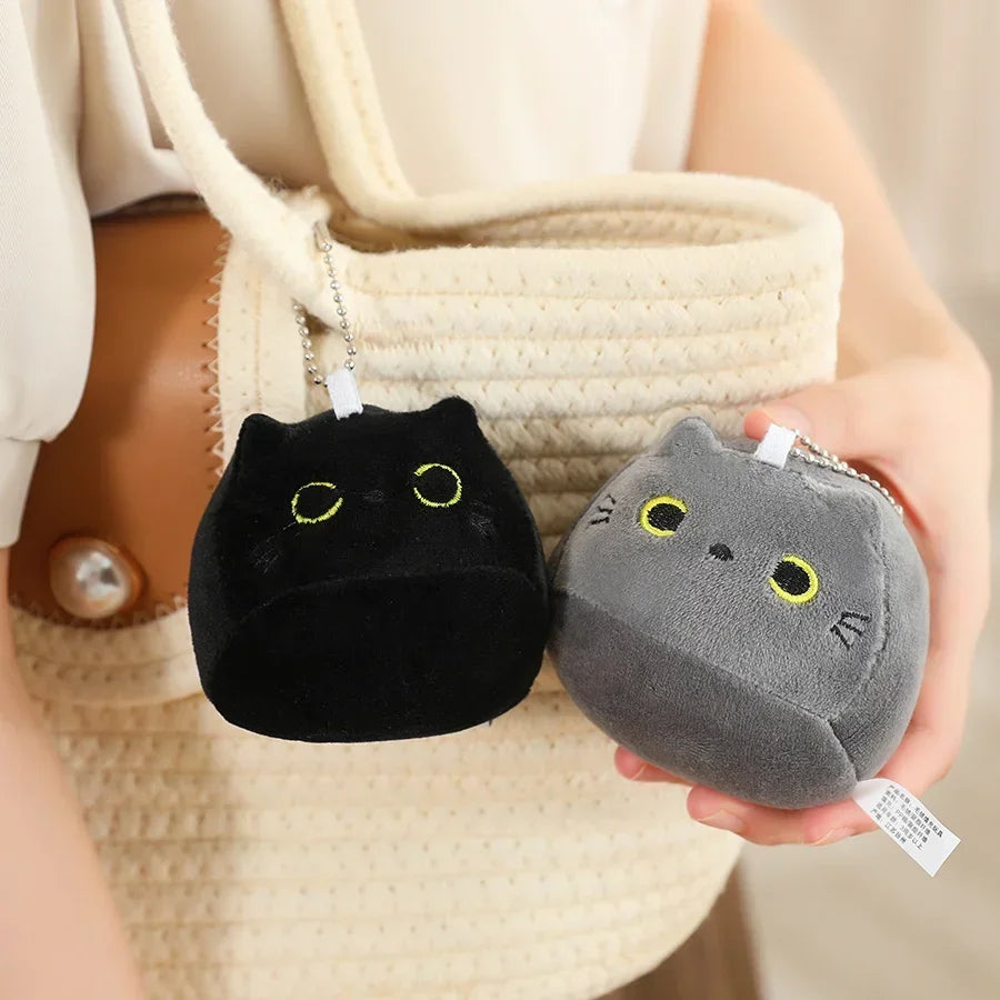 Kawaii Creative Oval Cat Plush Doll Four Baby Cat Pendants In A Big Mother Cat Body Combined Doll Super Soft Gift For Boys Girls