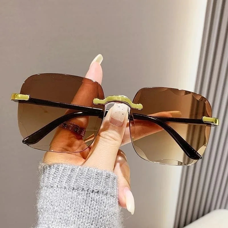 Large Frame Retro Women's Sunglasses Original Price Special Sale New UV Resistant UV400 Sunscreen Glasses Women's Sunglasses