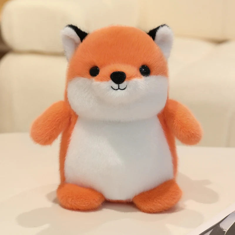 22CM Kawaii Cartoon Forest Animal Koala Hippopotamus Monkey Stuffed Animal Plush Toy Children's Raccoon Fox Handmade Doll Gift