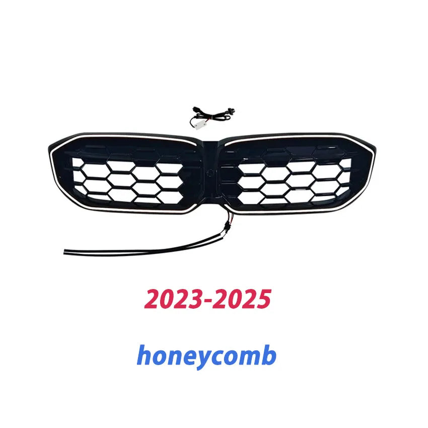 Front Bumper Hood Kidney Grill For BMW G20 G21 G28 325 2022-2025 Racing Grilles Grid With LED Light Single Line Double Line