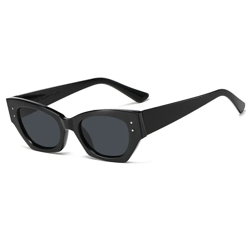 JNPCXI New Cat Eye Women Sunglasses Rice Nail Fashion Jelly White Color Shades UV400 Men Trending Gradient Sun Glasses