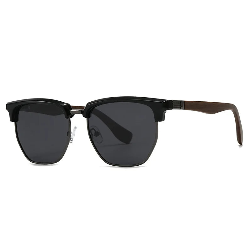 JNPCXI New Polarized Oval Metal Punk Women Sunglasses Fashion Clear Ocean Lens Shades UV400 Men Sun Glasses