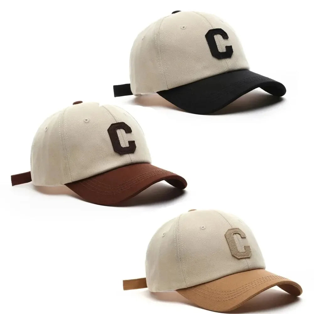 Baseball Cap Hat Fashion Letter C Patch Hat Summer Sun Visors Caps Season Hats