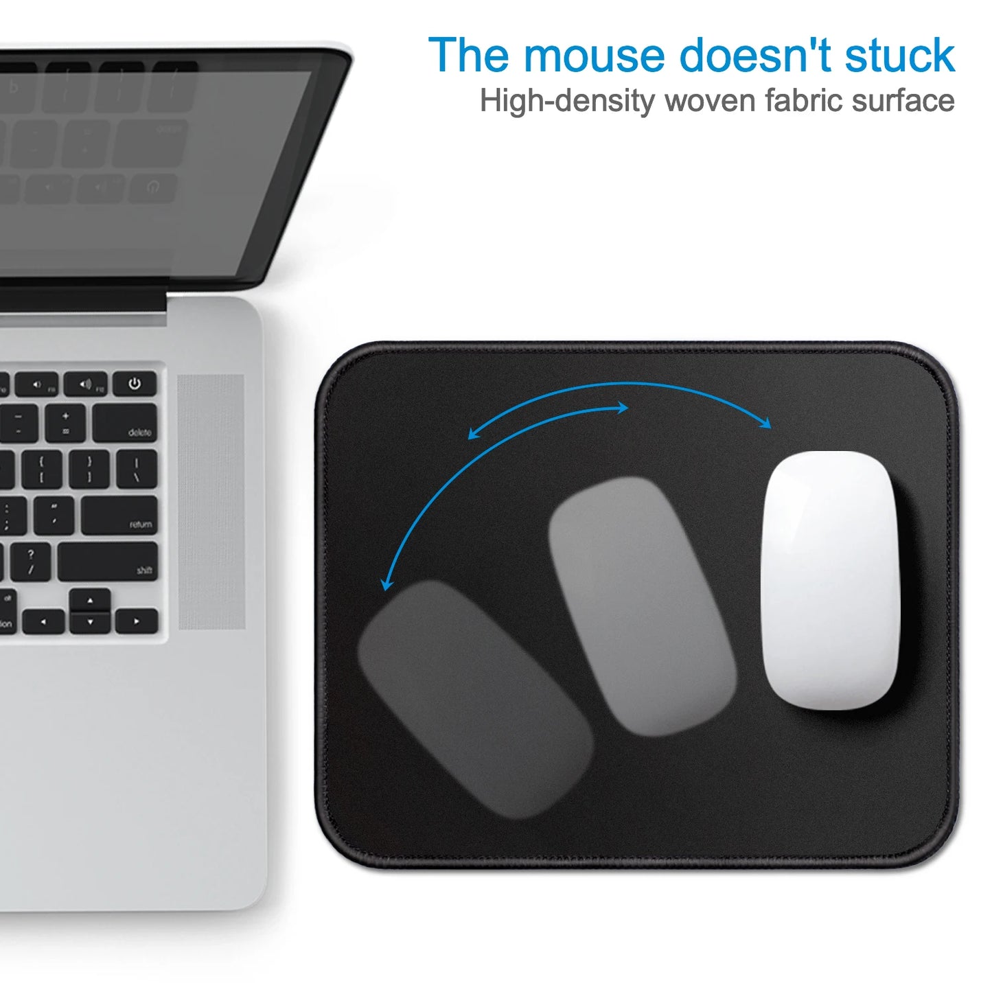 EXCO Mouse Pad with Stitched Edge Gaming Mousepad Small Non-Slip Rubber Base Washable Portable for Office Home Computer Laptop