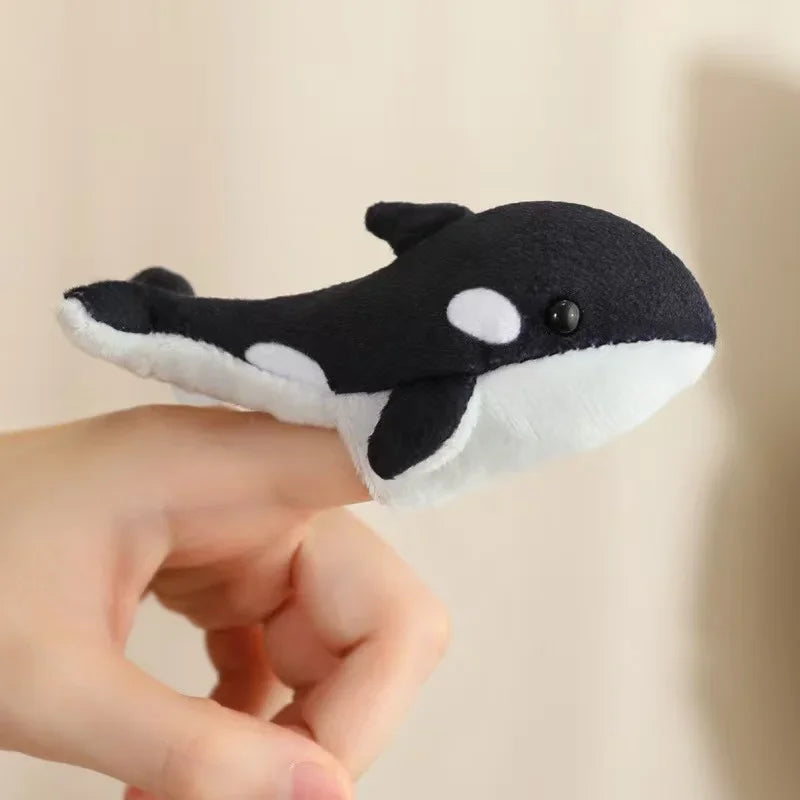 9cm Latest Marine Animal Finger Cover Filled Plush Toy Handmade Doll Cartoon Anime Cute Children's Birthday Gift Fun Doll