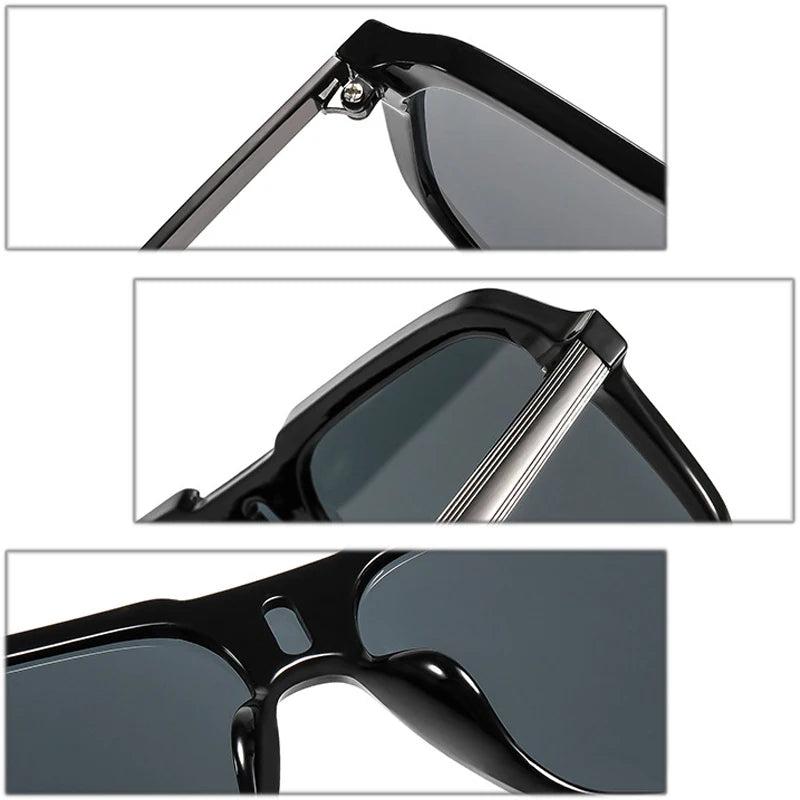 JNPCXI New Oversized Square Women Sunglasses Fashion One Piece Gradient Shades UV400 Retro Men Sun Glasses
