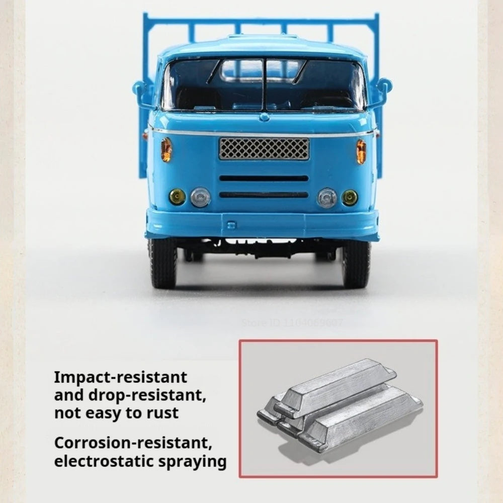 1:64 Huanghe JN150 Truck Diecast Model Alloy Toy Car Tailgate Can Lowered Metal Body c Miniature Toy Collect Souvenirs