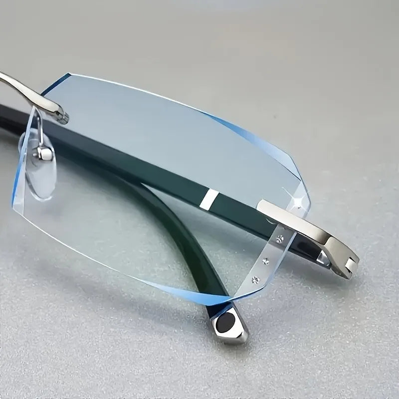 3 Pairs of Frameless Glass Reading Glasses, Stylish and Minimalist Design, Suitable for Both Men and Women - Suitable for Daily