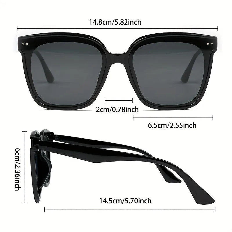 Women's Oversized Retro Hong Kong Style Fashion Glasses  Decorative Fashion Accessories for Daily Special Occasions