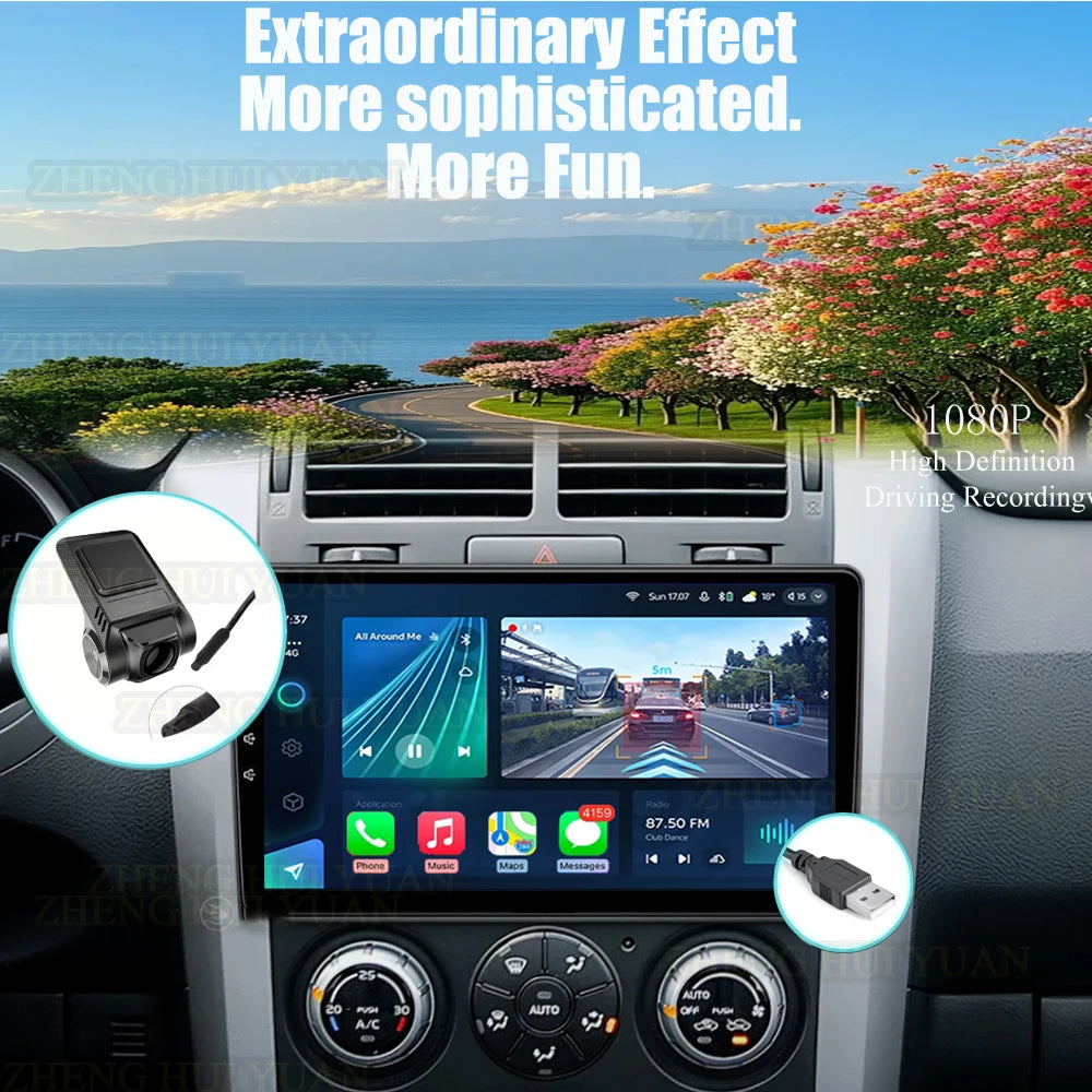 Android 15 Car Radio For Suzuki Grand Vitara 3 2005-2015 Wireless CarPlay Android Auto Multimedia Player GPS 4G WiFi Autoradio 2
