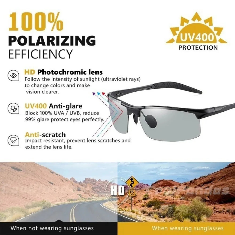 Anti-glare Driving Night Vision Glasses, Polarized Sunglasses for Men, Photochromic Driving Glasses