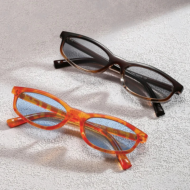 JNPCXI New Retro Small Cat Eye Sunglasses Women Leopard Blue Shades UV400 Fashion Men Trending Sun Glasses