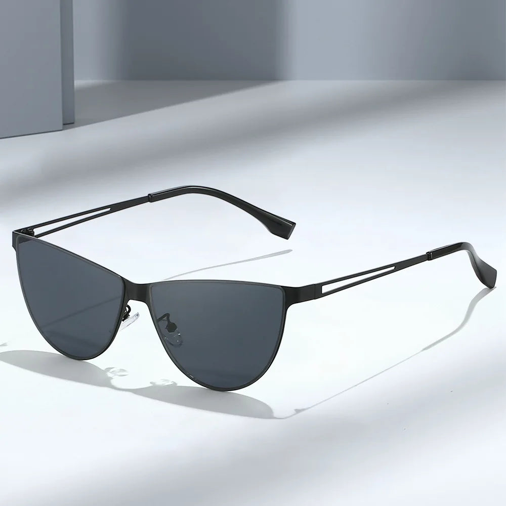 JNPCXI New Fashion Cat Eye Women Sunglasses Vintage Metal Frame Gradient Shades UV400 Men Trending Sun Glasses