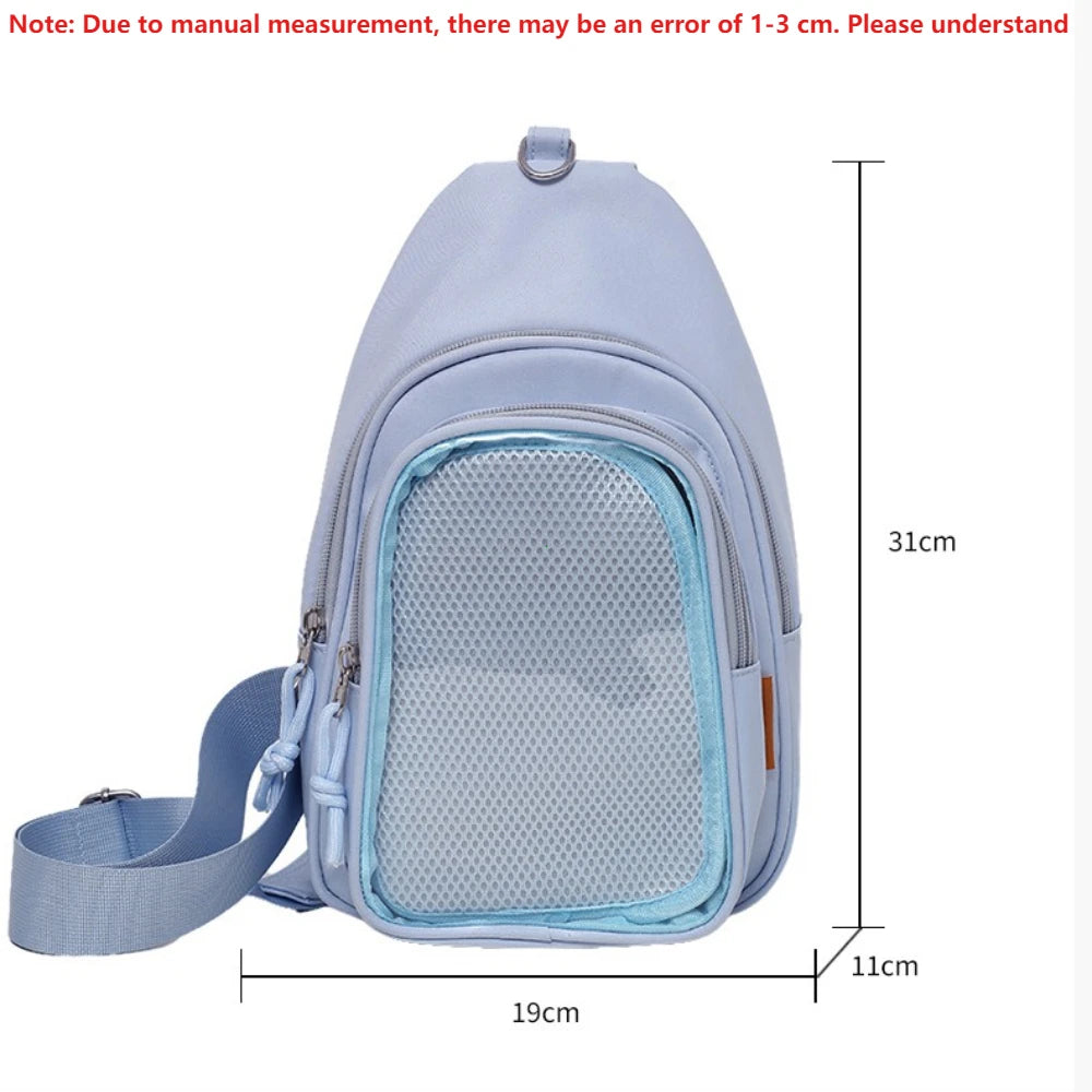 Kawaii Japanese Itabag Girls Soft Nylon Backpack Crossbody Bags 10CM Doll Women With Display Plate Cross Body Sling Pouch 2026