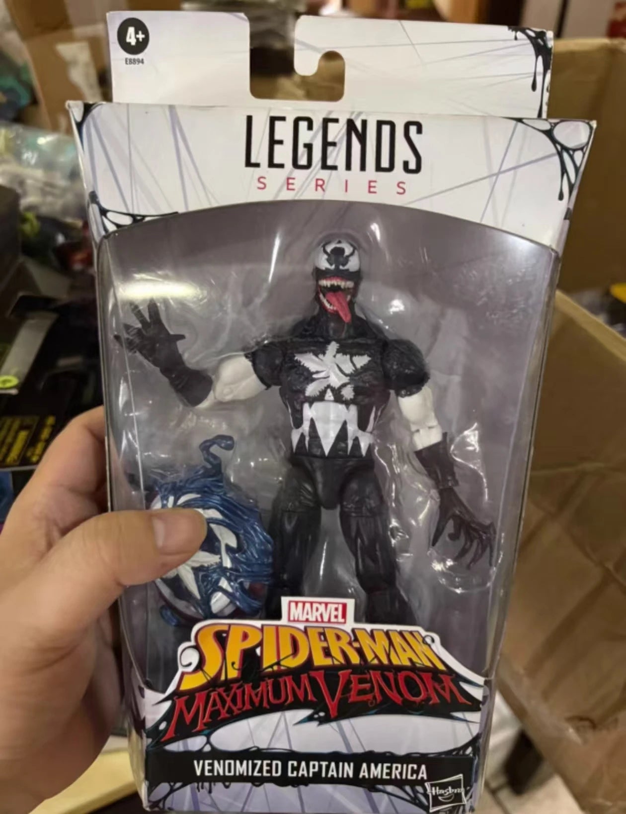 Original Hasbro Marvel Legends Series VENOMIZED CAPTAIN AMERICA Anime Figure Toy Model Collection