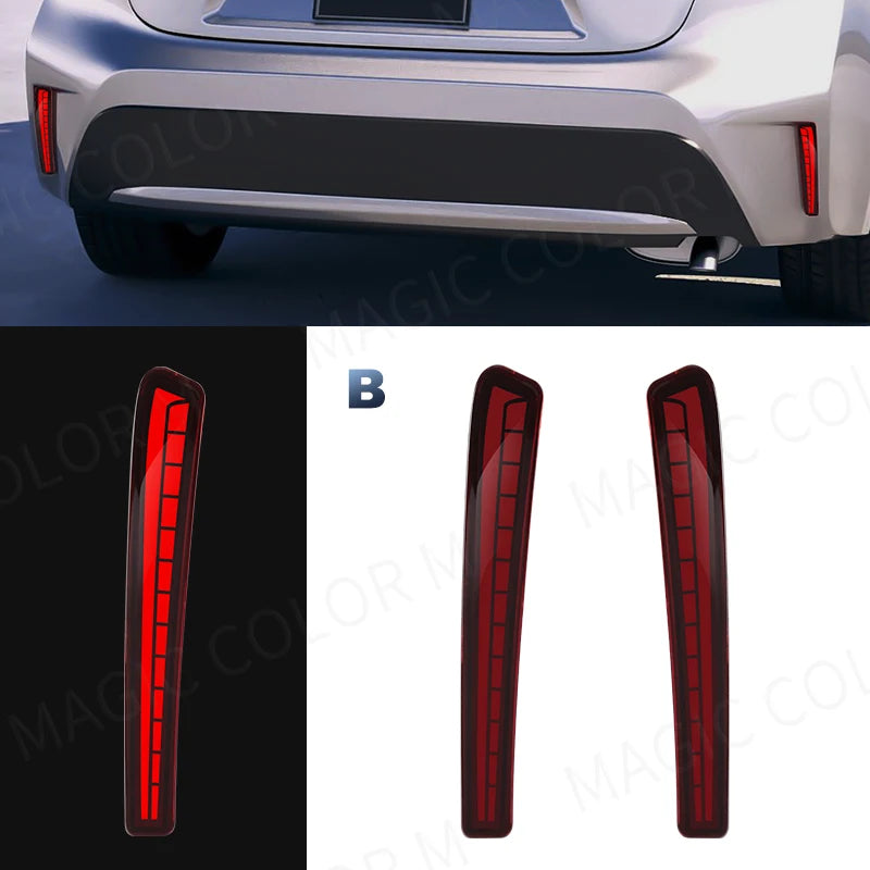 For Toyota Corolla Altis L LE XLE 2020 2021 Car Rear Bumper Reflector Red Smoked Sequential Turn Signal Light Brake Fog Lamp 12V