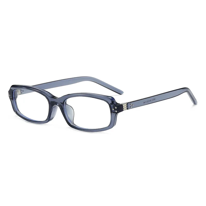 JNPCXI New Fashion Small Rectangle Sunglasses Women Shades Vintage Rivets Men Clear Lens Frame UV400