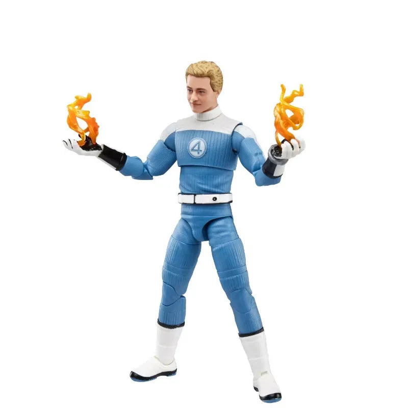 Original Hasbro Marvel Legends Fantastic 4 Series Johnny Storm Action Figure Toys Model Ornaments