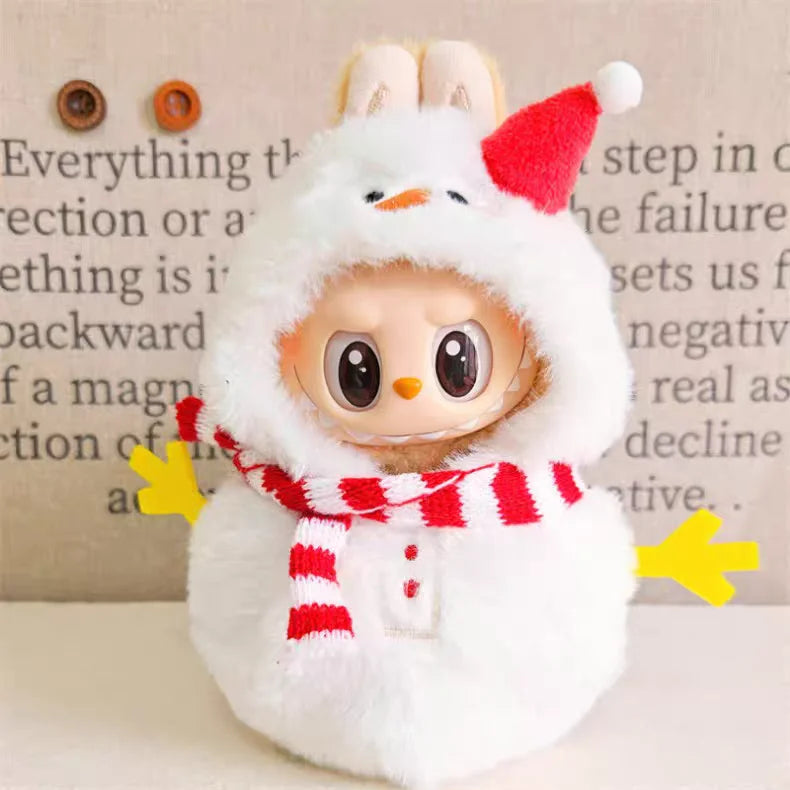 Labubu Clothes For 15-17CM I II III Labubu Outfits Mini Plush Cotton Idol Doll Universal Clothing  Party Accessories Gifts