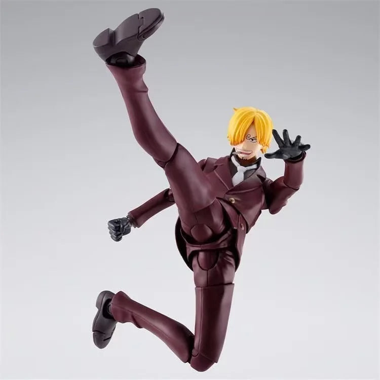 【IN STOCK】Original Bandai S.H.Figuarts One Piece Sanji Vinsmoke Wano Country Onigashima 15cm Action Figure Collectible Model