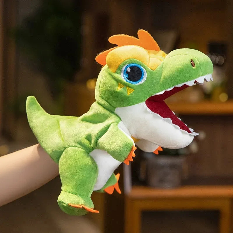 Cute Whole Body Animal Tyrannosaurus Rex Hand Puppet Plush Toy Kindergarten Story Interactive Props Parent-child Game Glove Doll