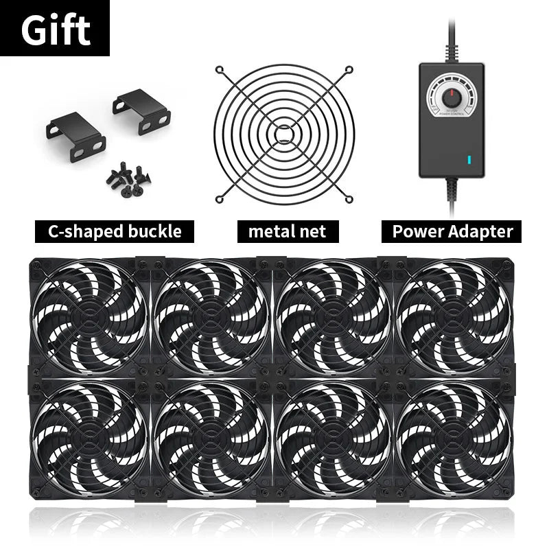 EU Plug 120mm 3000RPM Cooling Fan 12V/220V Mining, Server, Cabinet, Workstation