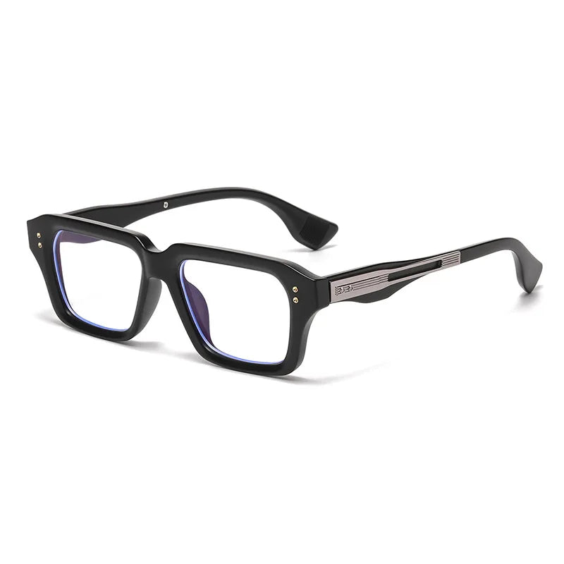 JNPCXI New Retro Square Sunglasses Women Gradient Leopard Shades UV400 Fashion Clear Lens Men Trending Rivets Frame