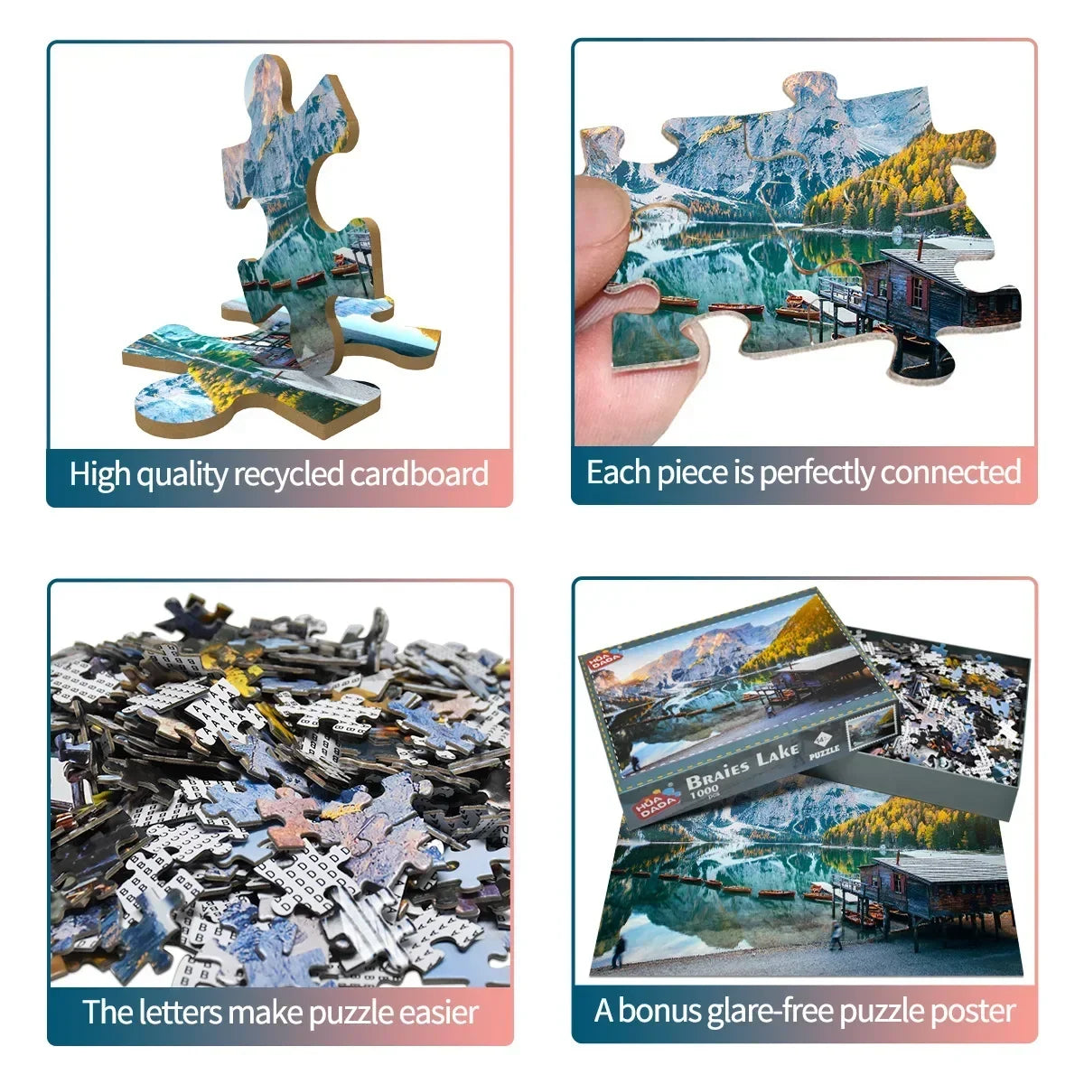 High Qualityt 1000 Pieces Paper Jigsaw Puzzle AdulDecompression Cartoon Landscape Gift Box Puzzle High Difficulty Puzzle Toys