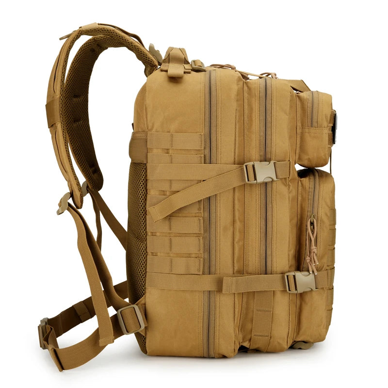 Hiking Backpack-Adjustable Shoulder Straps, Zipper Closure, Travel Hike Backpack