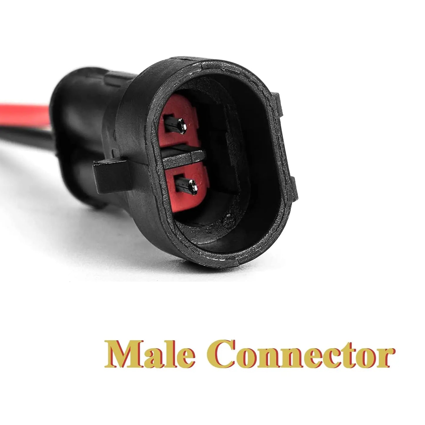 5sets 2Pin Way 16 AWG Waterproof Electrical Connectors, Male and Female Way 16 AWG Wire Harness Plug Socket Kit for Car Boat