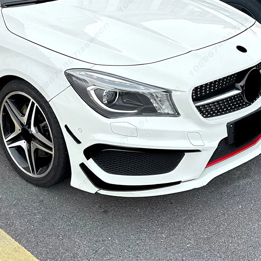 For Mercedes Benz CLA Class W117 C117 220 250 A45 AMG 2013-2015 Car Front Bumper Spoiler Fog Lamp Frame Side Diffuser Splitter