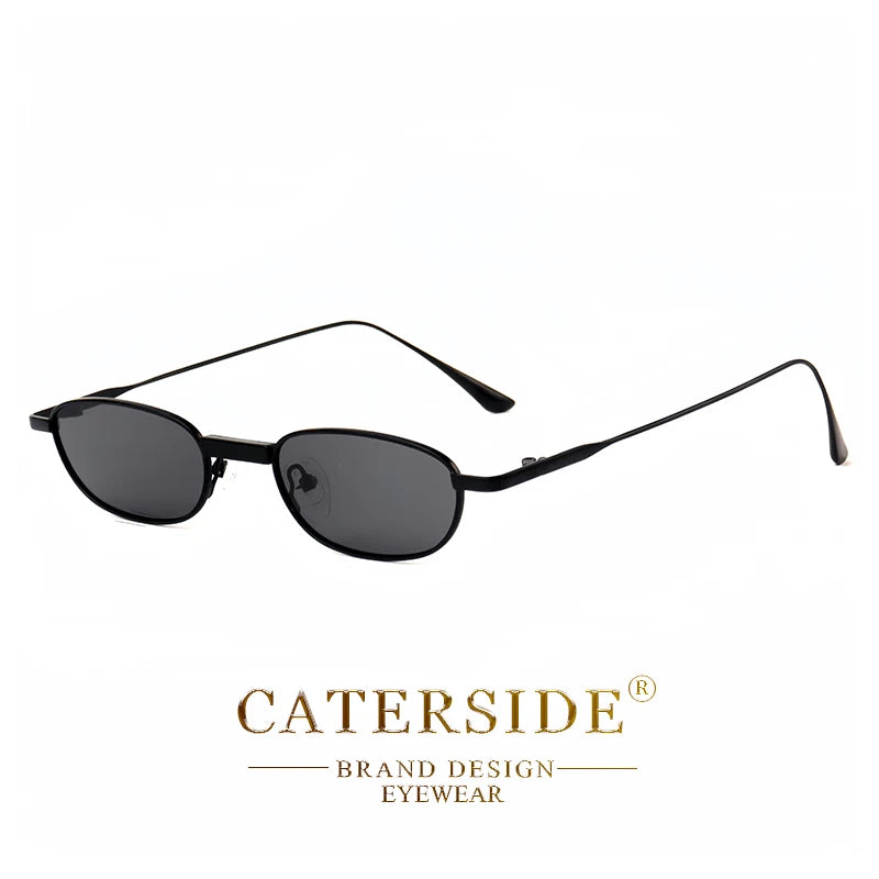 CATERSIDE Polarized Small Sunglasses Men Rectangle Punk Brand Design Sun Glasses for Women Driving Party Eyewear Holiday Gifts