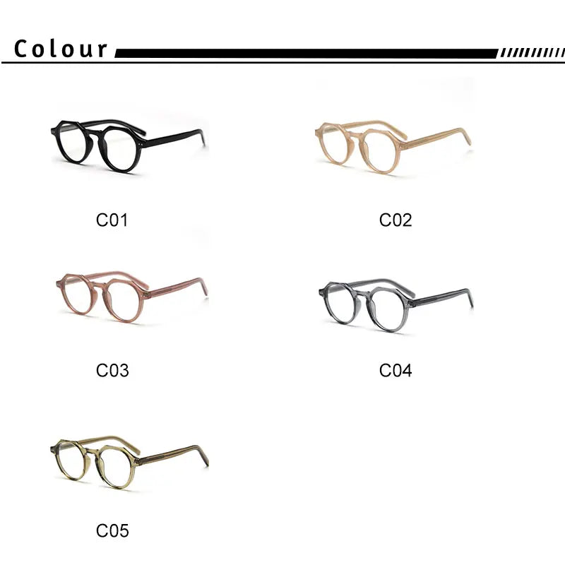 CATERSIDE Retro Polygonal Glasses Men TR Frame High Quality Eyeglass for Women Transparent Lenses Business Eyewear