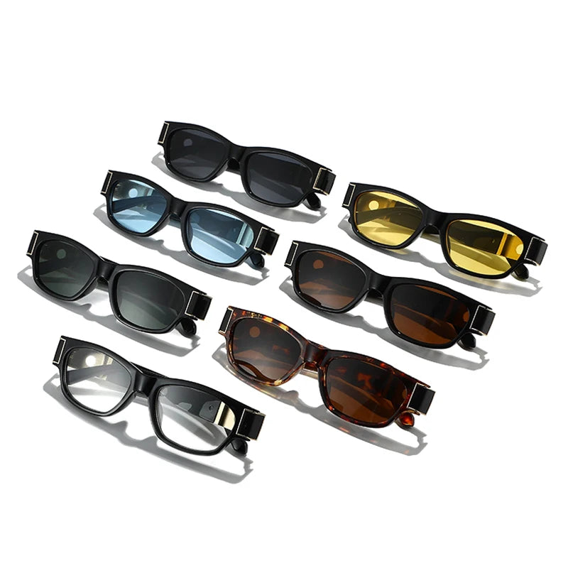 JNPCXI New Square Men Sunglasses Fashion Leopard Tea Shades UV400 Women Trending Outdoor Sun Glasses