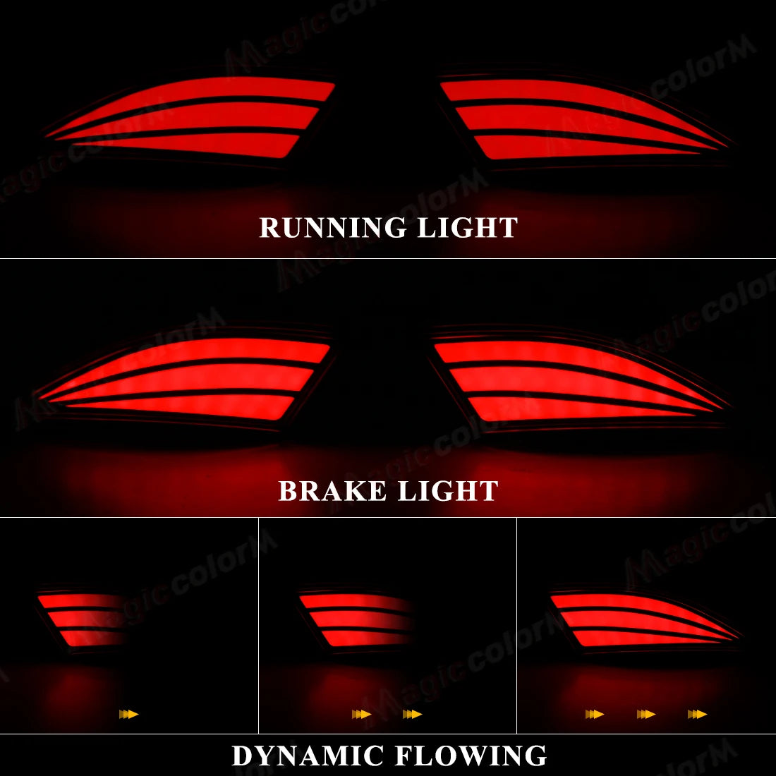 For Lexus RX 2020 2021 2022 Rear Bumper Reflector Lights Rear Driving Dynamic Turn Signal Brake Lamps
