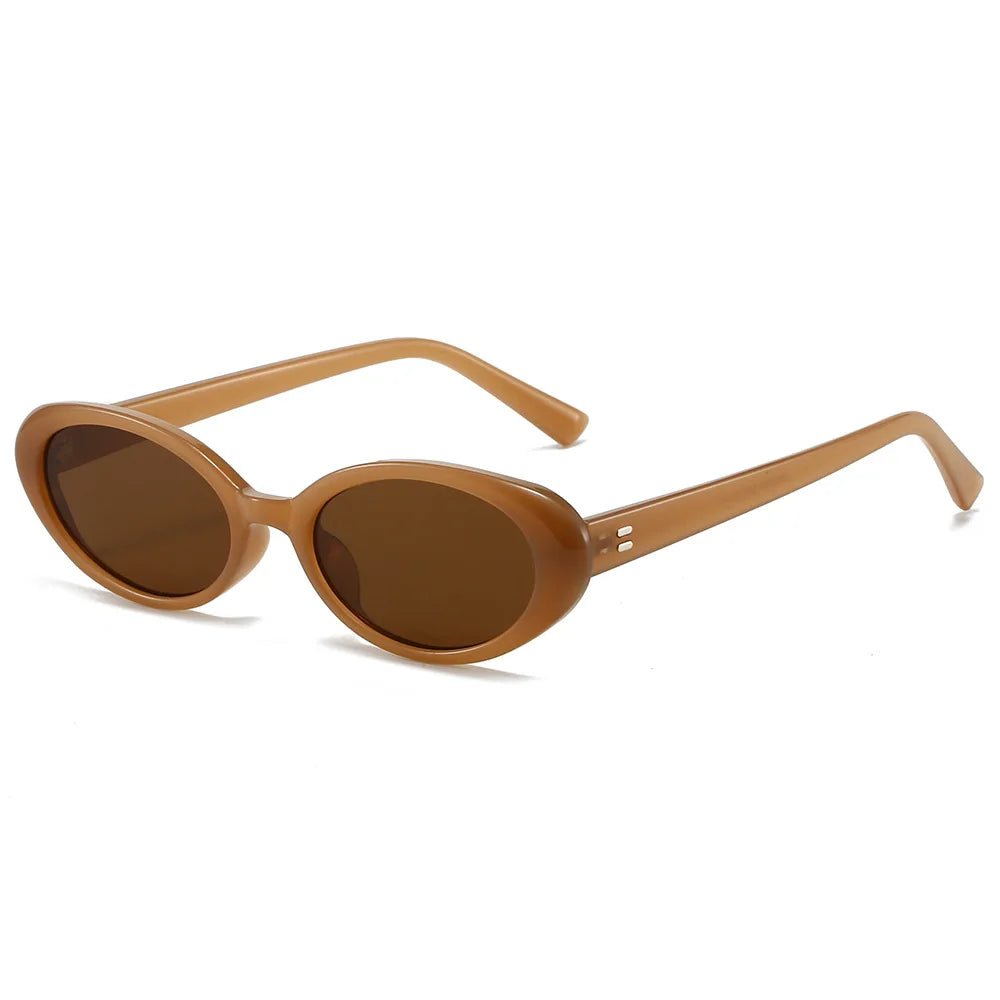 JNPCXI Small Oval Sunglasses for Women's Vintage Design Sun Glasses Shades Female Sexy Retro Punk Men Outdoor Trendy Eyewear