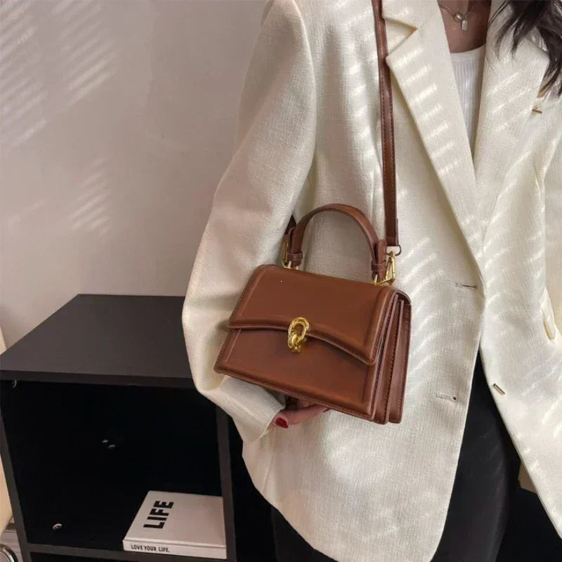 New Small PU Leather Crossbody Bags for Women 2026 Simple Totes Shoulder Bag Lady Luxury Brand Designer Handbags and Purses