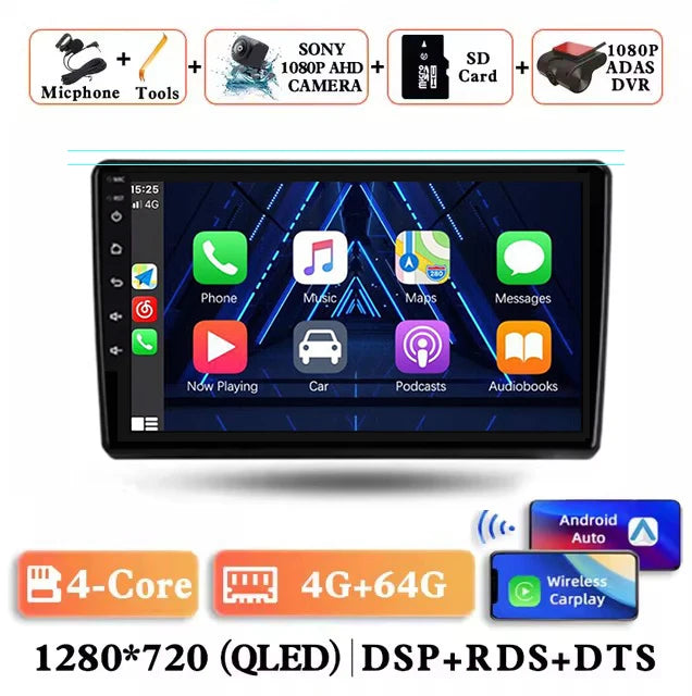 Android 15 Carplay Auto Car Radio for Hyundai H1 Grand Starex 2007 2008 2009 2010 2011-2015 Multimedia Video Player GPS Stereo