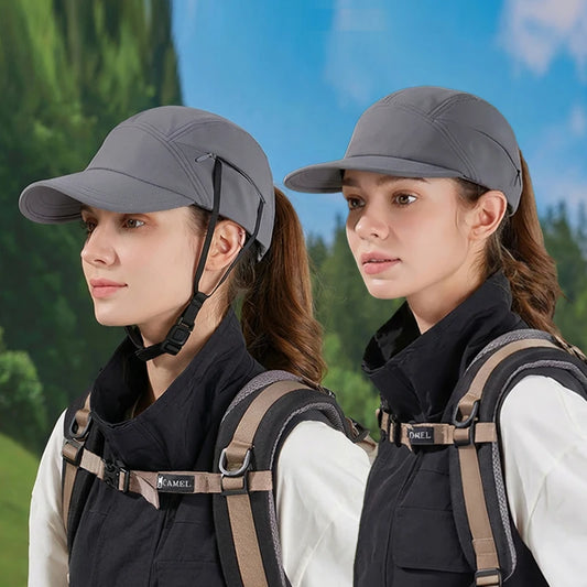9274-New summer women's outdoor cycling sun hat, women's lightweight breathable baseball cap, windproof drawstring surfing hat
