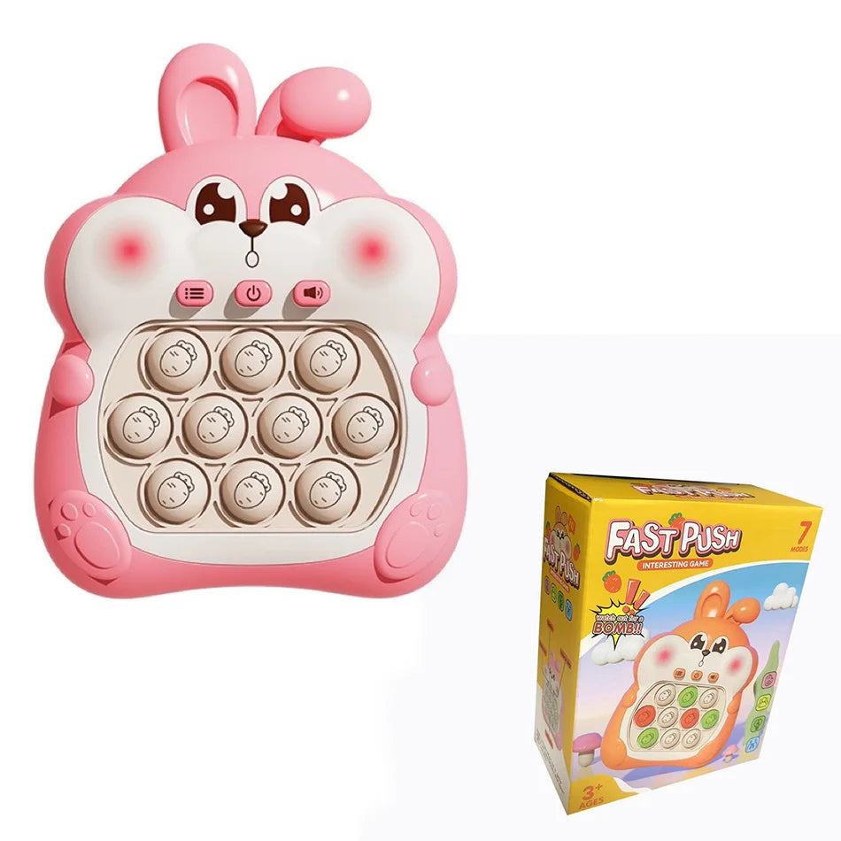 Pop Quick Push Bubbles Game Machine Kids Cartoon Fun Whac-A-Mole Squeezing Toys