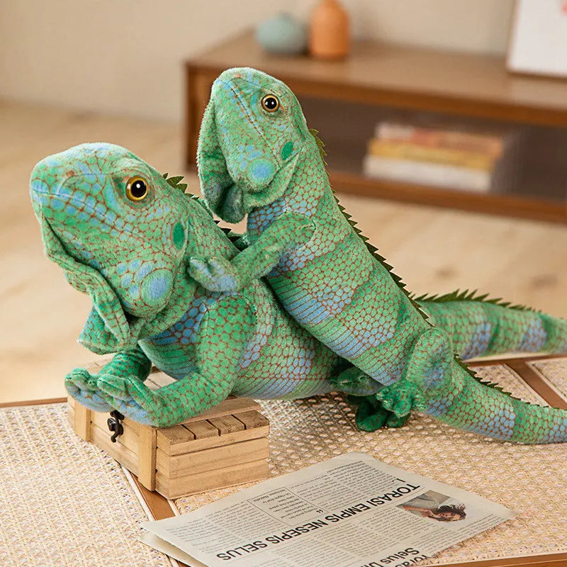 65/95cm Like Real Lizard Doll Plush Toy Stuffed Long Tail Green Wild Reptile Animal Plushie Peluche Boys Girls Birthday Gift