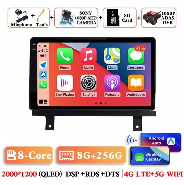 Android 15 Wireless Carplay Auto Car Radio For BAIC Beiqi Beijing X3 X5 2019 2020 2021 Multimedia Player GPS Navigation 4G+WIFI
